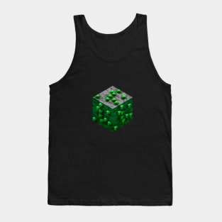 Block Emerald Ore 3D Tank Top